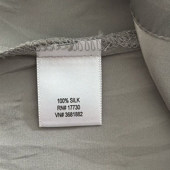 Proenza Schouler for Target Gray Ivory Print Silk Spaghetti Strap Blouse Size XS - Picture 9 of 10